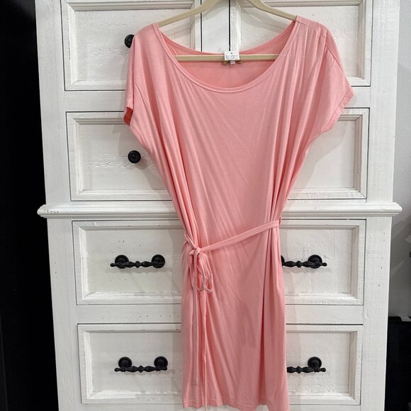 PIKO 1988 Authentic Tie Waist Dress Pockets Bamboo Spandex NWT! Pink Size Small - Picture 1 of 6